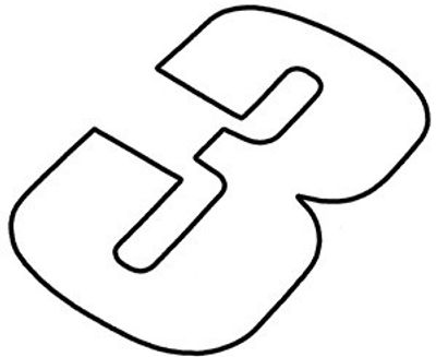 Skyltsiffra 11,5 cm 3 vit