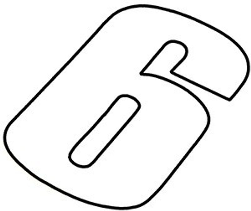 Skyltsiffra 11,5 cm 6 vit