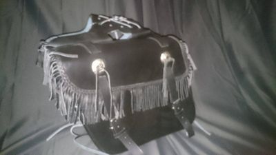 Sadelväskor ''Texas'', m. concho läder. 39x28x12, 30 lit