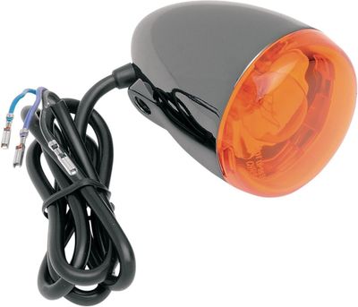 Blinkers Bullet Chris Products svartnickel orange glas vänster höger