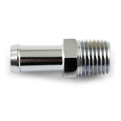 Nippel oljeslang Gardner-Westcott NPT 1/4" 3/8" rak krom