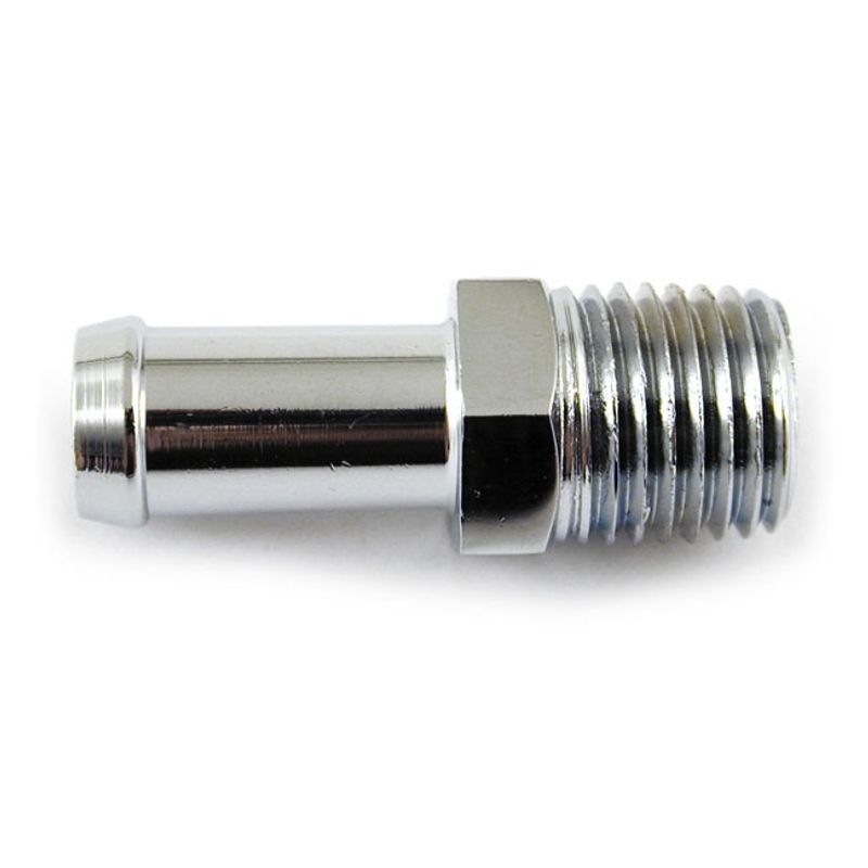 Nippel oljeslang Gardner-Westcott NPT 1/4" 3/8" rak krom