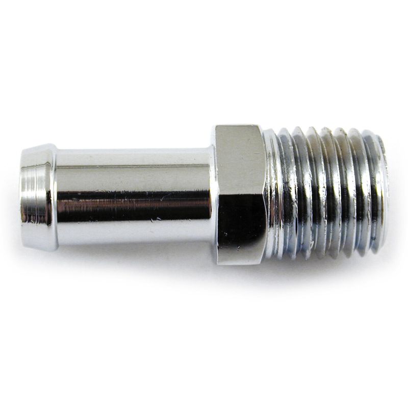 Nippel oljeslang Gardner-Westcott NPT 1/4" 3/8" rak krom