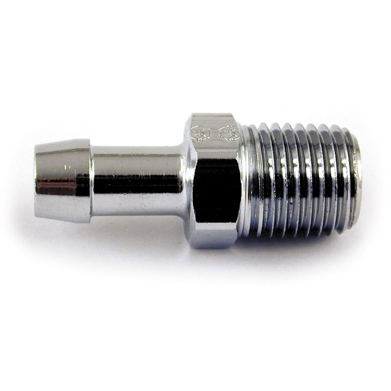 Nippel oljeslang MCS NPT 1/4" 5/16 rak krom