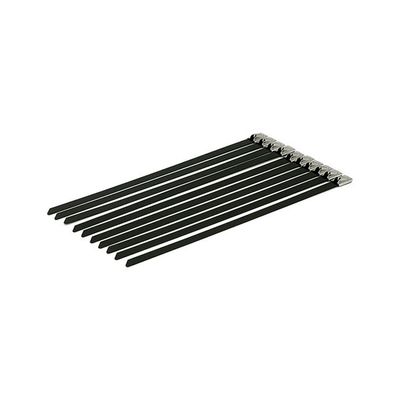 Buntband MCS 8" lång (10-pack) svart rostfri