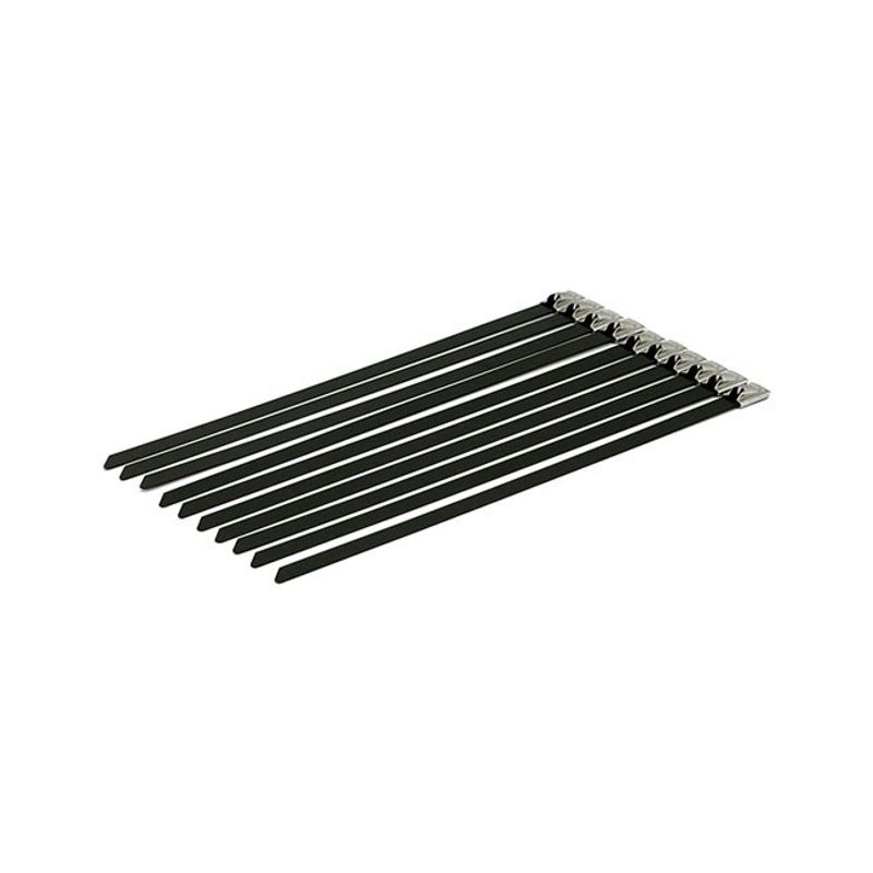 Buntband MCS 8" lång (10-pack) svart rostfri