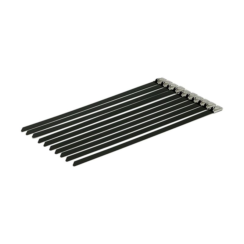 Buntband MCS 8" lång (10-pack) svart rostfri