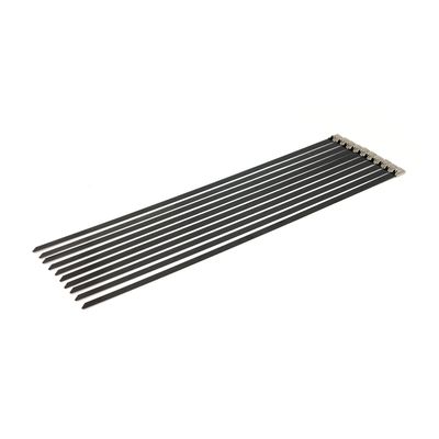 Buntband MCS 14.25 lång svart rostfri (10-pack)