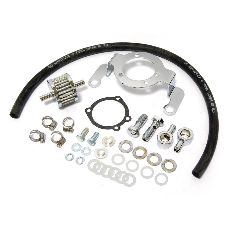 Fäste adapter MCS krom Evo Big Twin 93-99