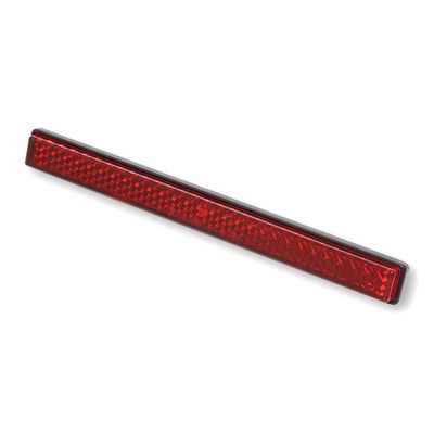 Universal B-Seen reflector. Rectangular. 129x23mm. Red