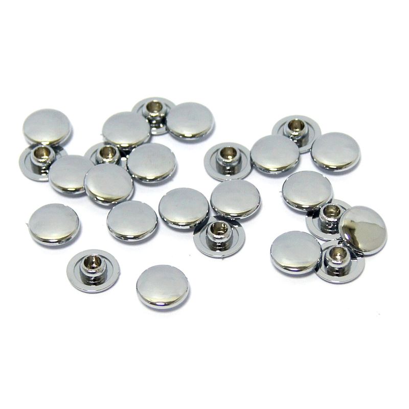 Skruvkåpor svampformade intryckbara insex MCS M8 krom (25-pack)