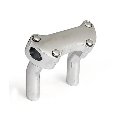 Risers bakåtböjda originaltyp med överklammer MCS 4.5" höjd krom