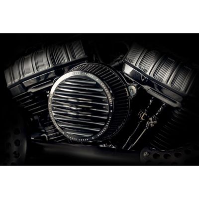 Luftfilterlock Rough Crafts Sucker svart Softail 18-24