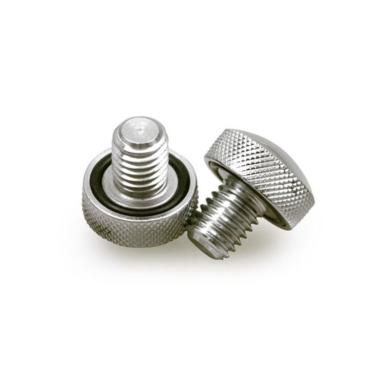 Knurled solo seat screw kit 86-06 Softail with frame mounted seat (NU)