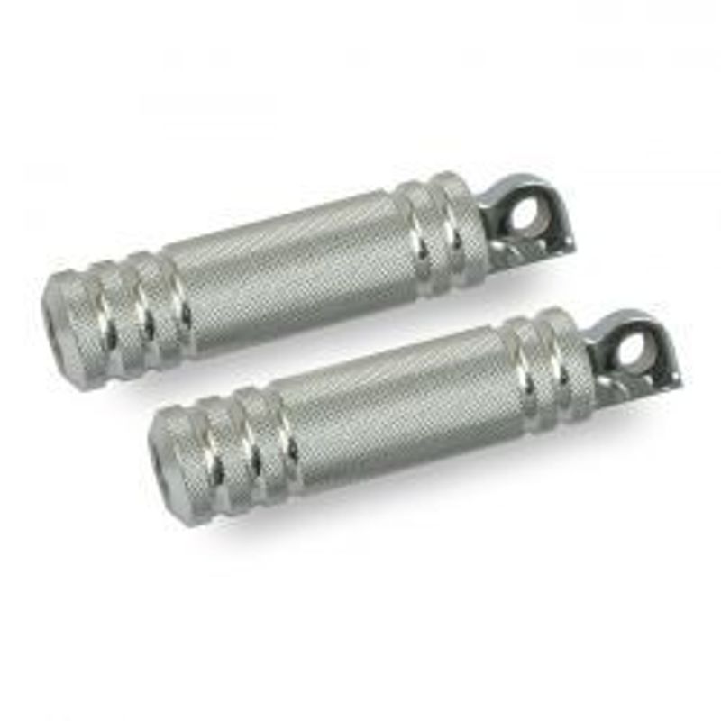 Fotpinnar MCS räfflad aluminium polerad