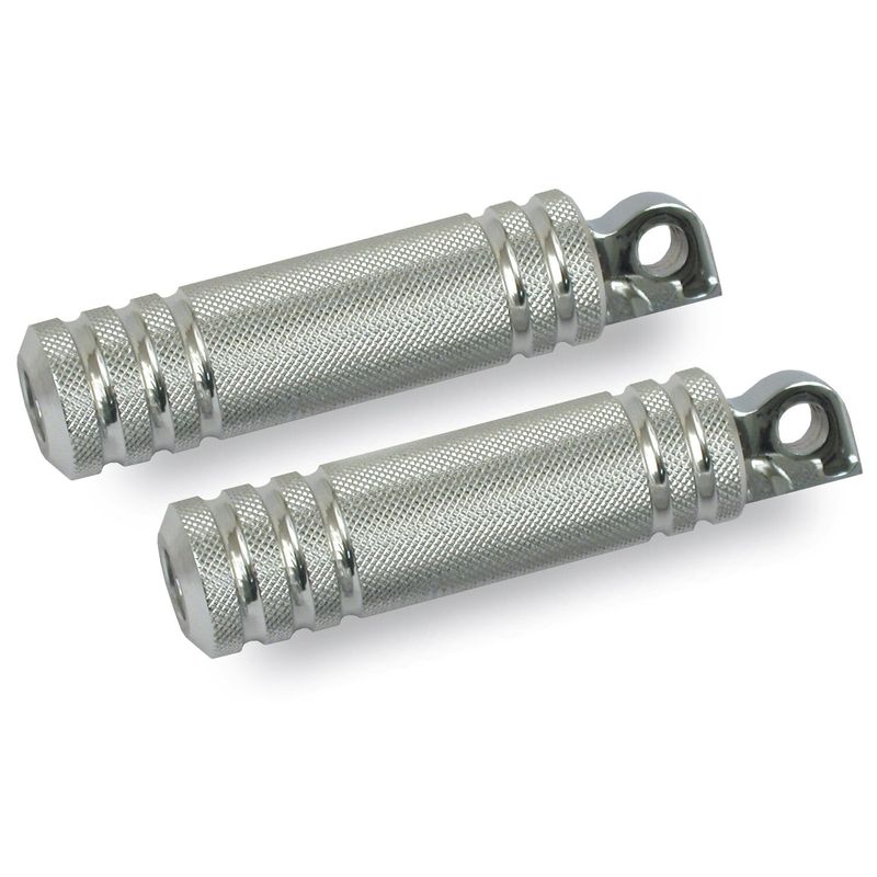 Fotpinnar MCS räfflad aluminium polerad