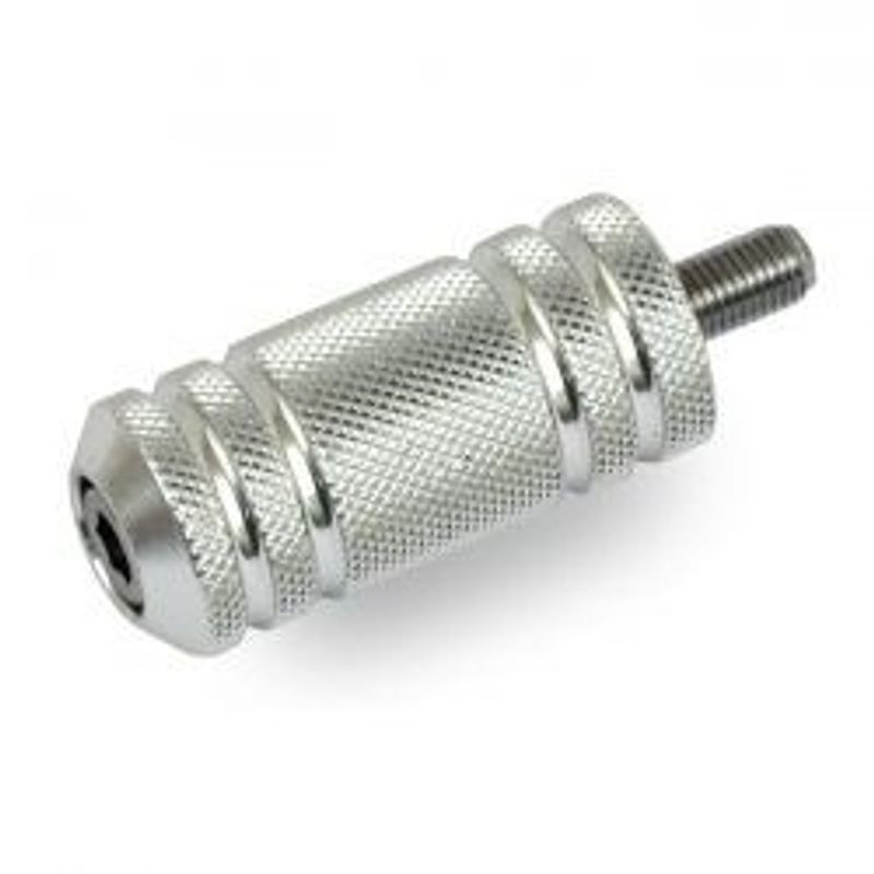 Fotpinne MCS räfflad aluminium polerad
