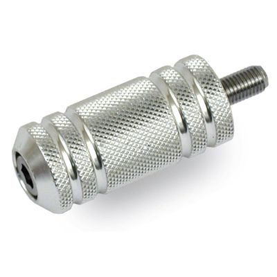 Fotpinne MCS räfflad aluminium polerad
