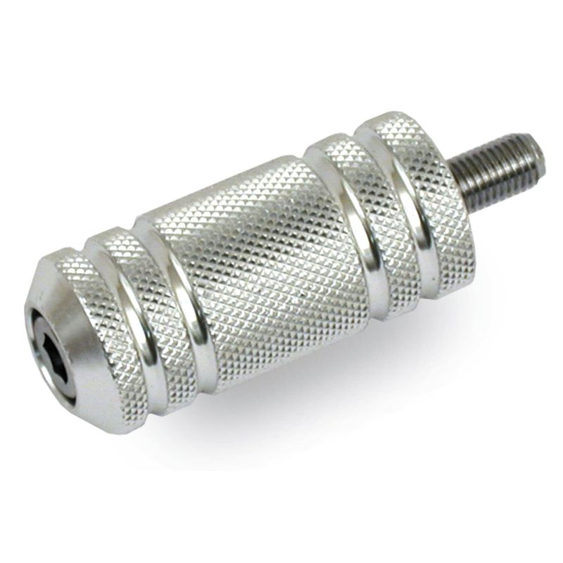 Fotpinne MCS räfflad aluminium polerad
