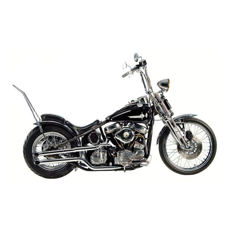 Avgasrör Paughco dubbel krom Early Shovel 66-69