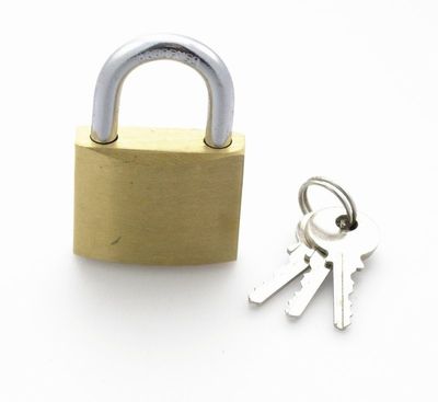 Hänglås, 5,1 mm bygeldiam, passar sadelväskor med klicksytem