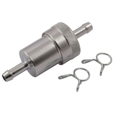 Bränslefilter MCS 5/16" aluminium krom