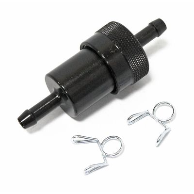 Bränslefilter MCS 1/4" svart aluminium