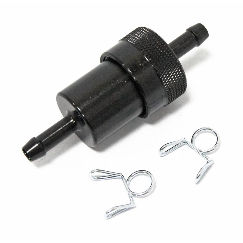 Bränslefilter MCS 1/4" svart aluminium