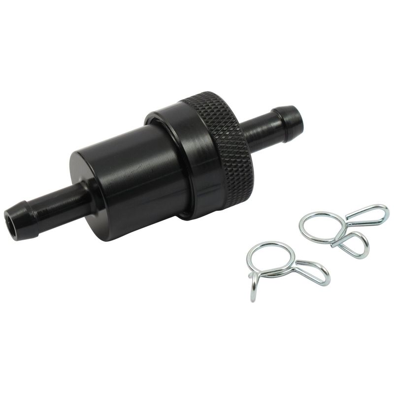 Bränslefilter MCS 5/16" aluminium svart