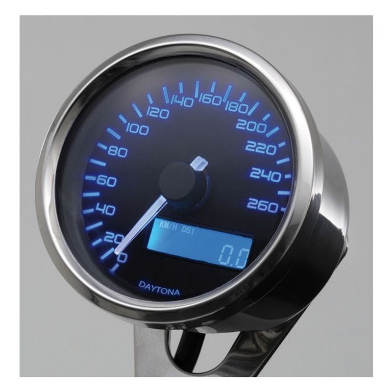 Hastighetsmätare Daytona Velona 260km 60mm rostfri