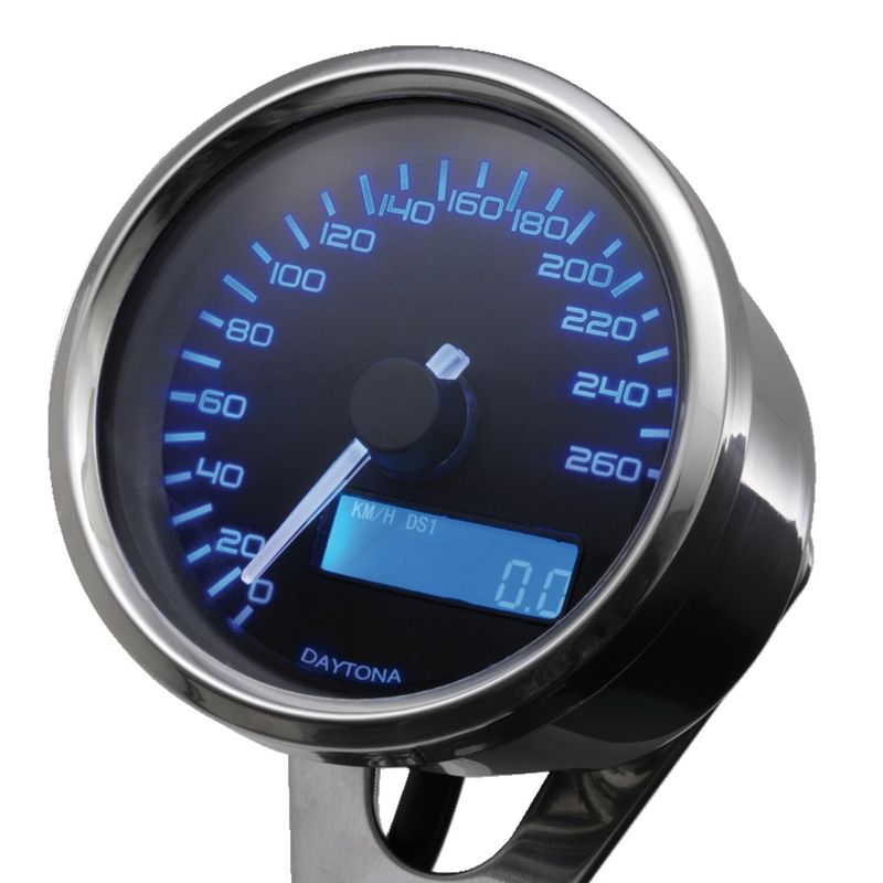 Hastighetsmätare Daytona Velona 260km 60mm rostfri