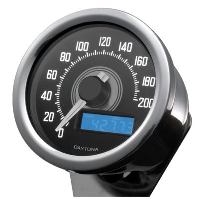 Hastighetsmätare Daytona Velona 200km 60mm rostfri