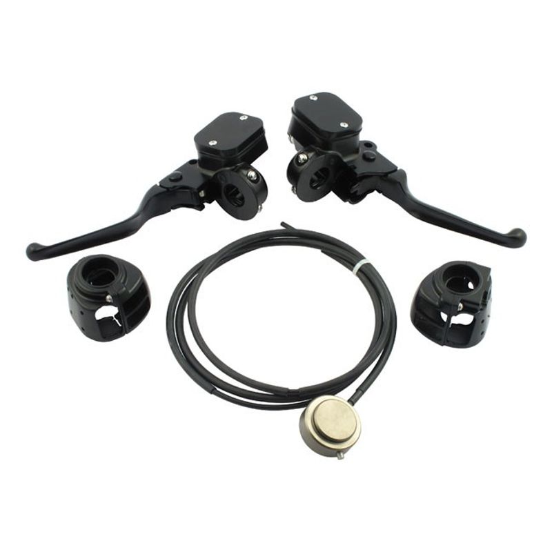 Konverteringssats hydraulkoppling styrreglage MCS svart Softail 96-06