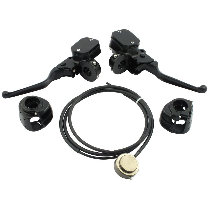 Konverteringssats hydraulkoppling styrreglage MCS svart Softail 96-06