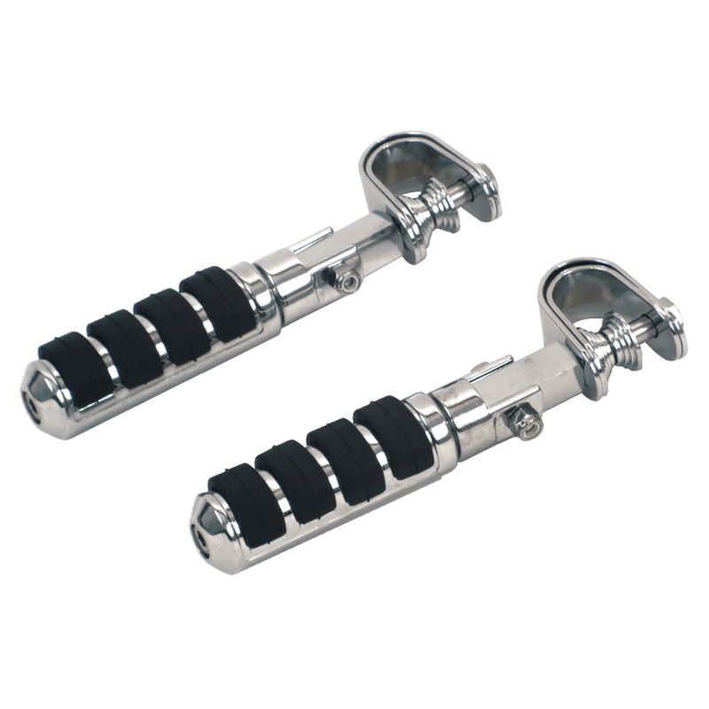 Fotpinnar MCS Comfort klämfäste krom universal