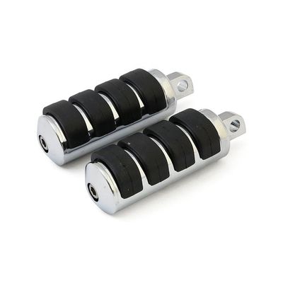 Fotpinnar MCS Comfort stor diameter krom