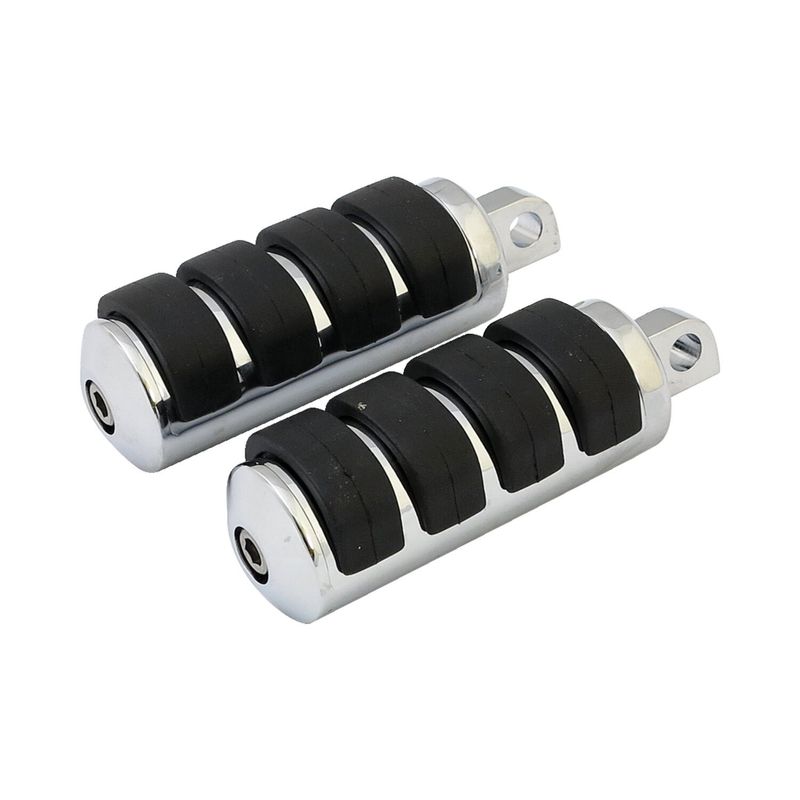 Fotpinnar MCS Comfort stor diameter krom