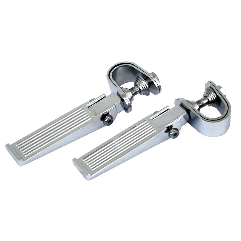 Fotpinne MCS Ribbed krom universal