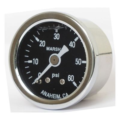 Oljetrycksmätare Marshall 0 60 PSI rostfri svart
