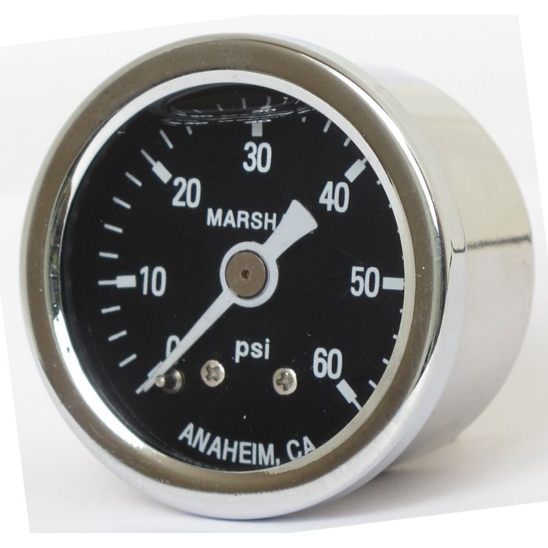 Oljetrycksmätare Marshall 0 60 PSI rostfri svart