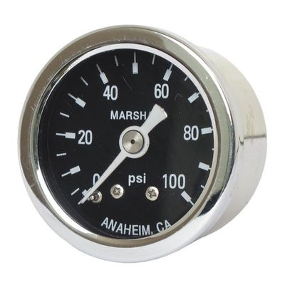 Oljetrycksmätare Marshall 0 100 PSI rostfri svart