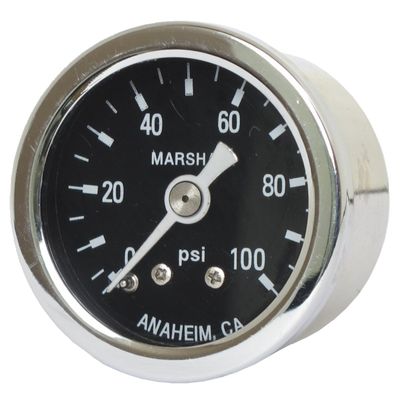 Oljetrycksmätare Marshall 0 100 PSI rostfri svart