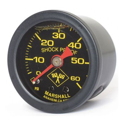 Oljetrycksmätare Marshall 0 60 PSI svart MNB00060-CLAM