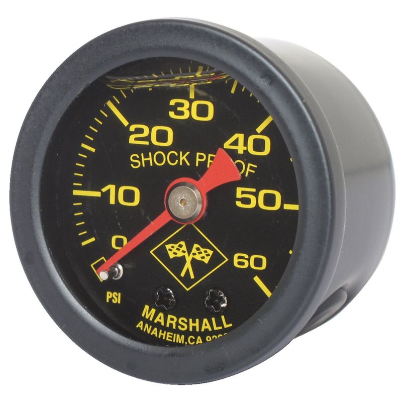 Oljetrycksmätare Marshall 0 60 PSI svart MNB00060-CLAM