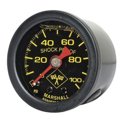 Oljetrycksmätare Marshall 0 100 PSI svart MNB00100-CLAM