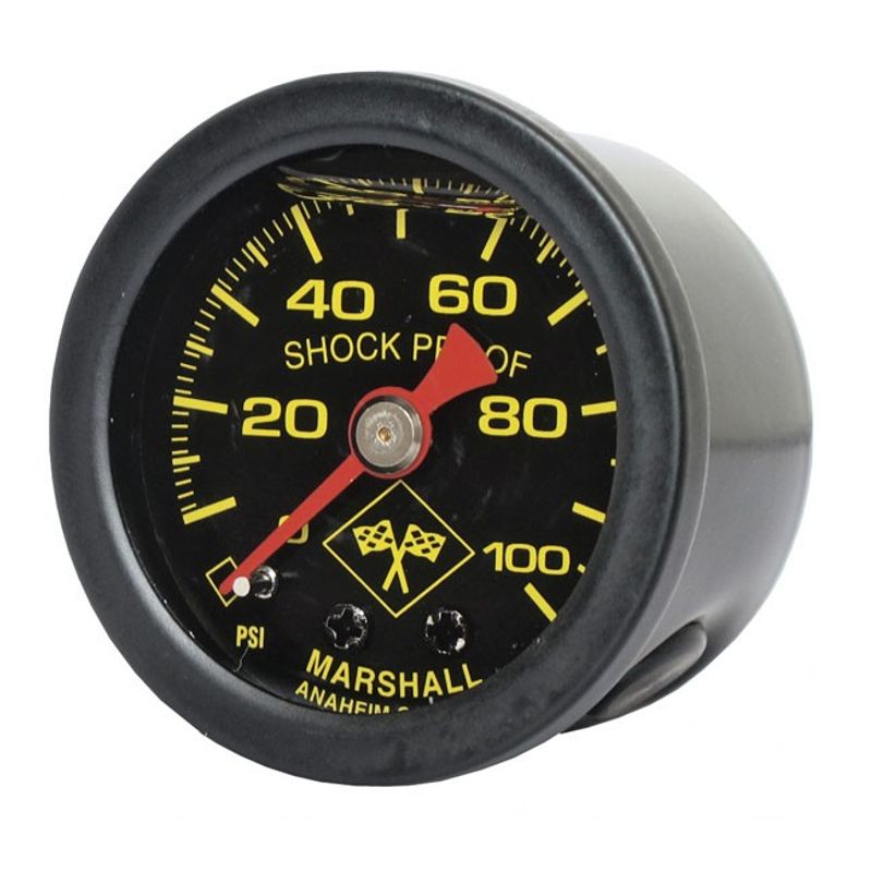 Oljetrycksmätare Marshall 0 100 PSI svart MNB00100-CLAM