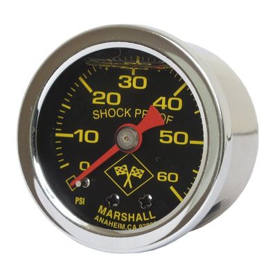 Oljetrycksmätare Marshall 0 60 PSI rostfri MNS00060-CLAM