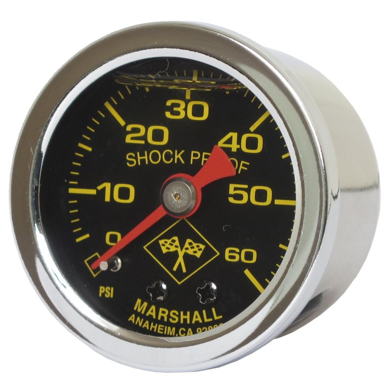 Oljetrycksmätare Marshall 0 60 PSI rostfri MNS00060-CLAM