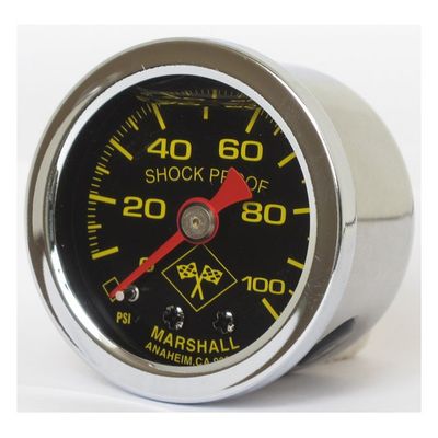 Oljetrycksmätare Marshall 0 100 PSI rostfri MNS00100-CLAM