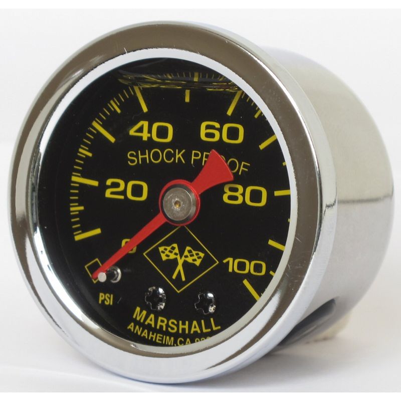 Oljetrycksmätare Marshall 0 100 PSI rostfri MNS00100-CLAM